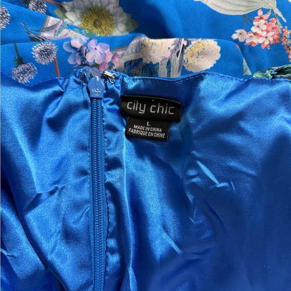 City Chic women’s size 20 Vibrant Blue Garden Maxi Dress ruffle hem sleeveless - Picture 12 of 15